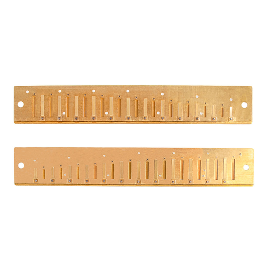 Harmonica Riet Platen 10/24 Rieten Messing Cover Platen Sleutel C Tone