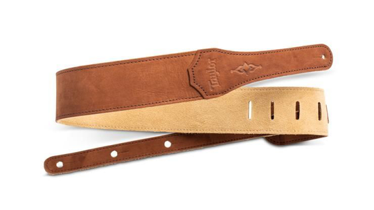 Taylor 2.5" Sanded Leather Gitarrengurt - Medium Brown