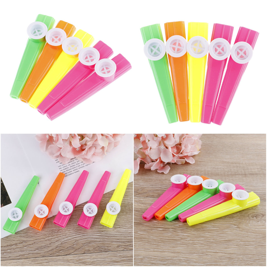 5 Stks/partij Kids Plastic Kazoo Harmonica Mond Flutechildren Party Kid Muziekinstrument
