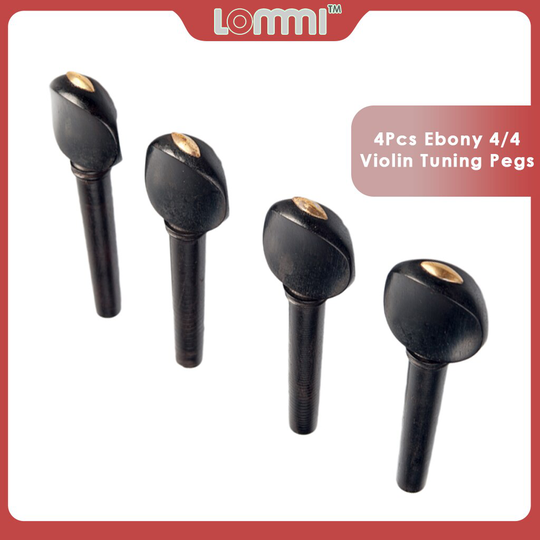 Lommi 4 Stuks Ebony 4/4 Viool Stemsleutels Tuners Met Koperen Inaly String Tunning Haringen Viool Fiddle Vervanging Accessoire Sets