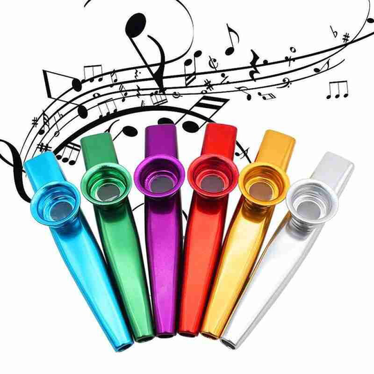 1Pcs Aluminium Kazoo Fluit Blaasinstrument Harmonica Beginner Kinderen Volwassen Party Muziekinstrument