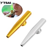 TSAI Metal Golden Kazoo Mond Harmonica Fluit Kids Party Muziekinstrument voor Kinderen Muziek-liefhebbers