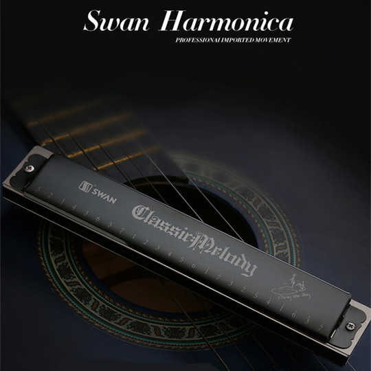 Swan Harmonica Sleutel Van C Gaita De Boca Harmonica Zwarte Folk Armonica Gaten Harp Tremolo Instrumentos Musicales Zwaan Harmonika
