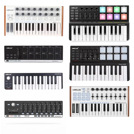 Worled Midi Keyboard Controller Mini Usb Toetsenbord Midi Controle Midi Controller Toetsenbord Pads 7 Stijlen Voor Optie