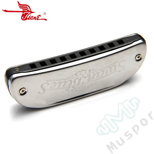Swan Harmonica 10 Holes Diatonische Zilver Blues Harp Harmonica Sleutel Van C 20 Tones Boot Vorm Mini Harmonica Muziekinstrument