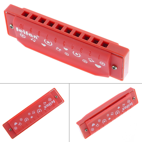 Plastic 10 Gaten Diatonische Doorschijnend Harmonica Musicical Instrument Kinderen Speelgoed Harmonica Voor Leerling Beginner