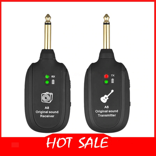 Uhf Guitar Wireless System Zender Ontvanger Draadloze Gitaar Zender Ingebouwde Oplaadbare