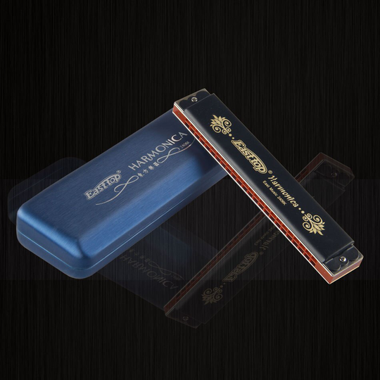 Easttop Tremolo T2406K 24 Gaten Harmonica Tremolo Harmonica, Mondharmonica Zwarte Verf