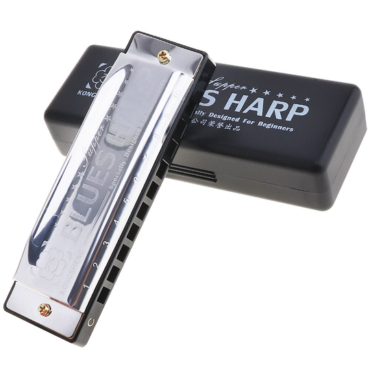 10 Gaten Zilveren Harmonica Diatonische Blues Harp Mondharmonica Muziekinstrument Rvs Voor Kinderen