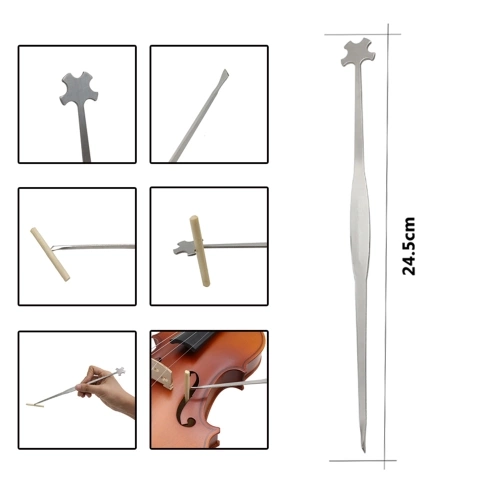 Rostfreier Stahl Violine Sound Post Setter-Reparatur-Werkzeug