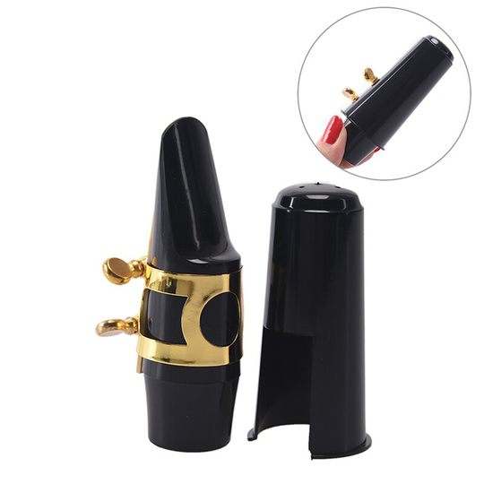 1Pc Plastic Saxofoon Mondstuk Klassieke Muziek Altsax Mondstuk Zwart Voor Saxofoon 9.5*2.3Cm