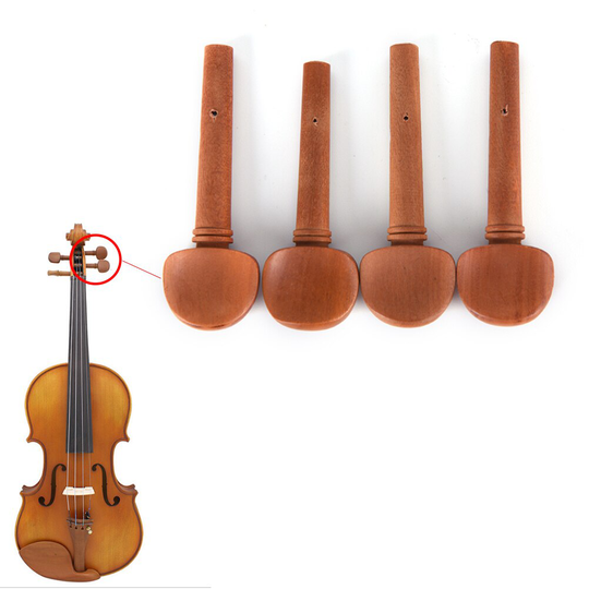 4 Stuks Viool Vervanging Jujube Hout End Pins Stemsleutels Viool Accessoires