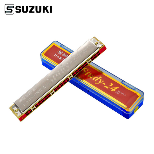 SUZUKI 24 Holes Harmonica Tremolo Sleutel van C Fosforbrons Beginner Muziekinstrument met Doos