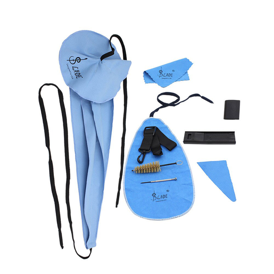 Lade 10-In-1 Saxofoon Cleaning Care Kit Duimsteun Kussen Reed Case Mondstuk Borstel Schroevendraaier Reinigingsdoekje