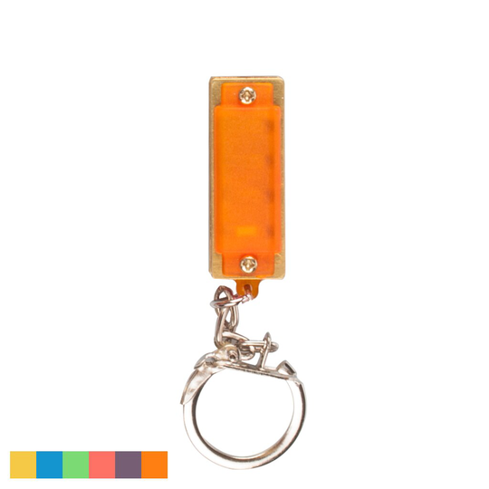 4 Hole 8 Tone Miniharmonica Sleutelhanger Key Ringen Speelgoed Oranje Kleur Muziekinstrument