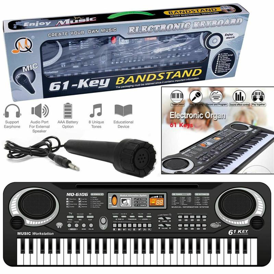 Elektronische Toetsenbord Voor Kinderen 61 Toetsen Elektronische Orgel Met Microfoon Elektrische Piano Muziek Educatief Kids
