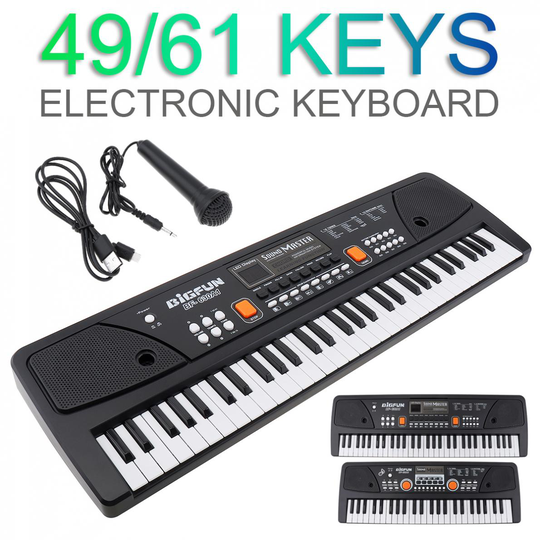 37 49 61 Sleutel Zachte Draagbare Elektronische Piano Toetsenbord Digitale Muziek Key Board Met Microfoon Kinderen Muzikale Verlichting