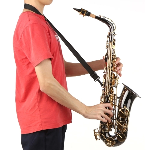 Saxophon Eb Es-Flat Alto Saxophone Sax vernickelter Messingkörper mit Gravur Nacre Keys