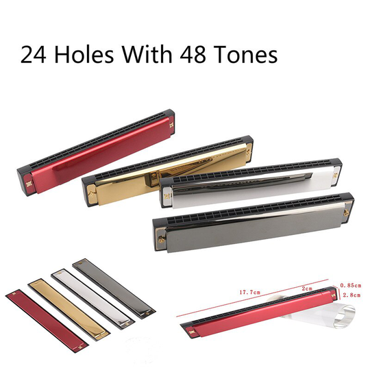 24 Gat Van C Spelen Harmonica Tremolo Harmonica Mondharmonica Voor Blues Jazz Rock Folk Musical Beginner Instrument
