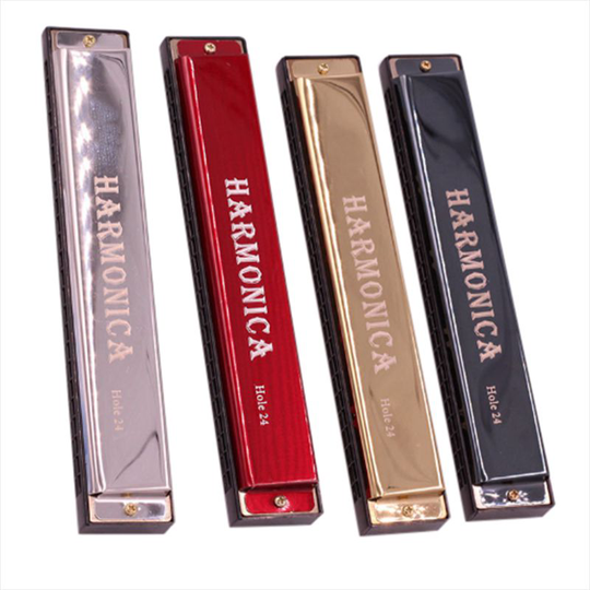 24 Hole Harmonica Diatonische Polyfonie C Tone Blues Jazz Rock Muziekinstrument Praktijk Harp Mondharmonica Kinderen Volwassenen Muziek