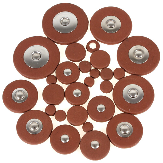 28 Stks/pak Professionele Saxofoon Pads Sax Pu Lederen Pads Vervanging Voor Sopraansaxofoon Sax Accessoires
