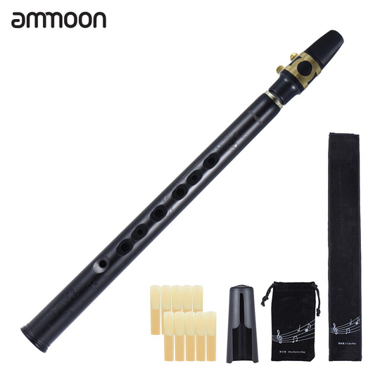 Ammoon Mini Pocket Bb Saxofoon Sax Abs Met Alto Mondstukken 10Pcs Reed Draagtas Houtblazers Instrument Muziekinstrumenten