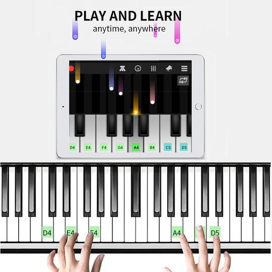 Roll-Up Piano Draagbare Elektronische Muziek Instrument Hand Roll Piano Milieu Siliconen Toetsenbord Hoorn Kid Volwassen Speelgoed 88 Toetsen