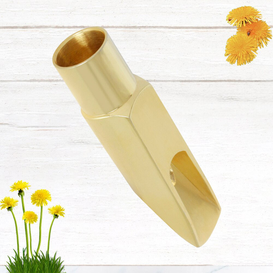 1Pc 6 Gaten Saxofoon Metalen Hoofd G1 Sopraansaxofoon Mondstuk Universele Saxofoon Hoofd Sopraansaxofoon Hoofd Gouden