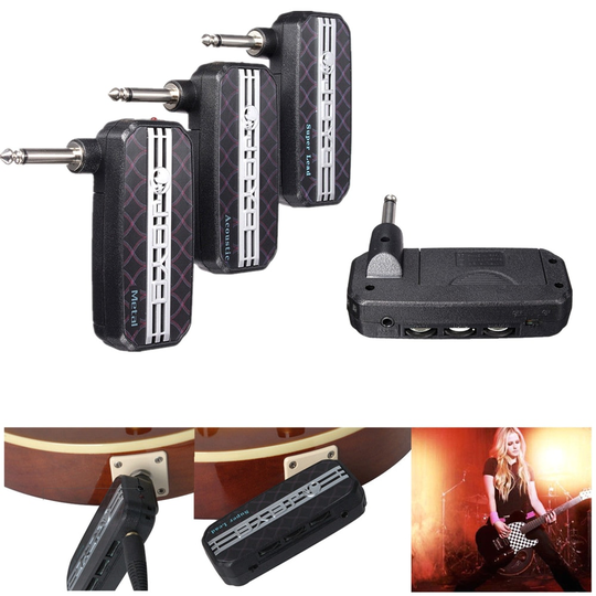 JA-03 Draagbare Elektrische Gitaar Pre-amp Mini Gitaar Pocket Versterker Vervorming Amp Simulator Hoofdtelefoon Uitgang goede Dynamische