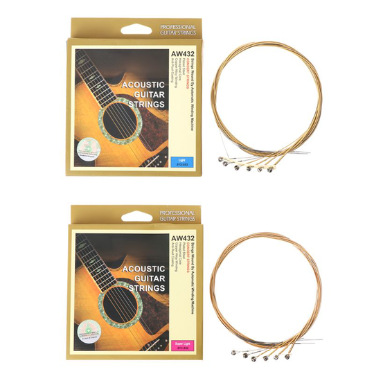 Alice AW432 6 Stks/set Akoestische Gitaar Snaren 011-052/012-053 Koperlegering Wond