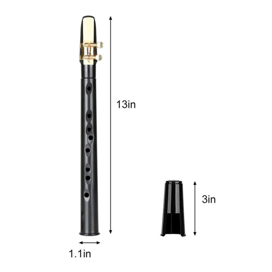 Zwart Littlesax Mini Sax Draagbare C Key Saxofoon Abs Lichtgewicht Sax Muziekinstrumenten Met Draagtas Voor Beginner