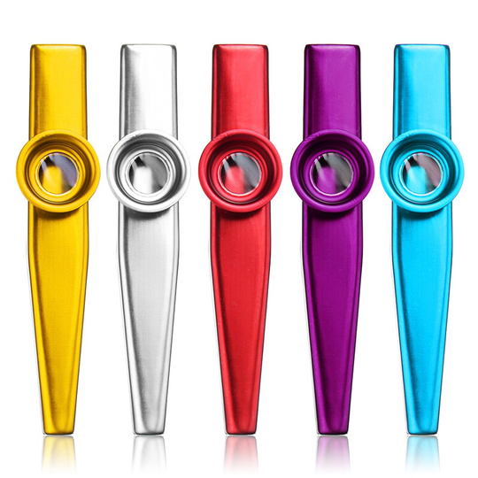 5 Kleuren Aluminium Metal Kazoo Eenvoudig Lichtgewicht Draagbare Mond Fluit Kids Harmonica Muziekinstrumenten