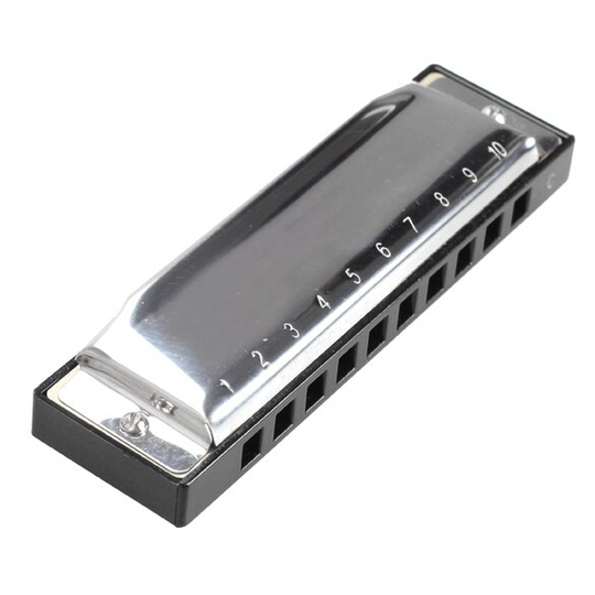 1Pc Zilveren Harmonica Metal 10 Holes Harmonica C Key Mondharmonica Kinderen Cadeau Toys Voor Blues Rock Jazz folk Harmonica