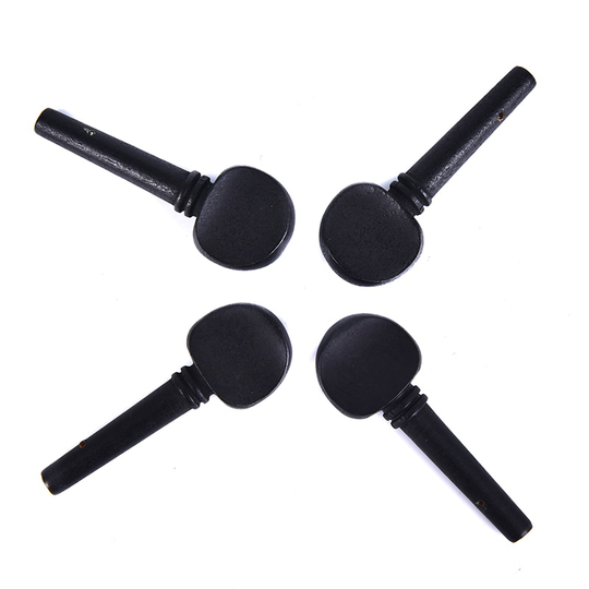 4 Stuks Viool Pinnen Zwart 4/4 Houten Viool Pinnen As Handvat Muziekinstrumenten Massief Houten Viool Accessoires Tool