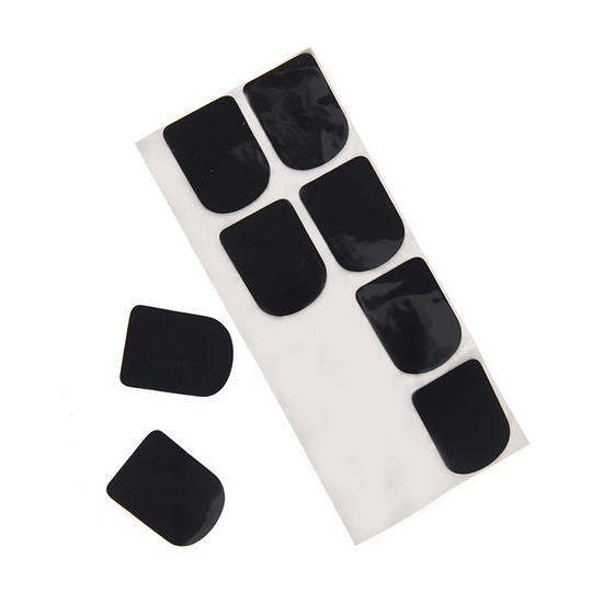 0.8Mm Zwart Rubber Sopraansaxofoon Sax Klarinet Mondstuk Pads Patches Kussens Saxofoon Sax Klarinet Accessoires 8 Stuks