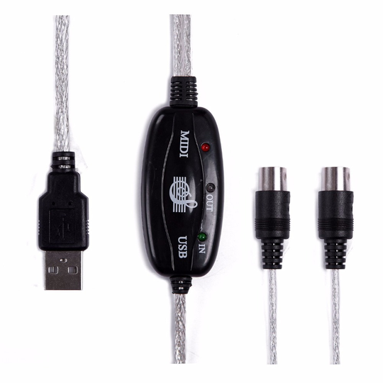 USB MIDI Kabel PC naar Synthesizer Microfoon Toetsenbord Instrument Converter Adapter voor Thuis Muziek Studio