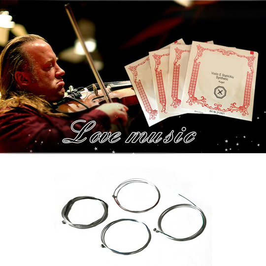 4 stks/set A/E/D/G Vioolsnaren Rvs Muziekinstrument Viool Tonica Onderdelen Accessoires String voor 4/4 Viool
