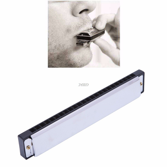 24 Gaten 48 Tones Harmonica Sleutel Van C/G Mondharmonica Ondersteuning