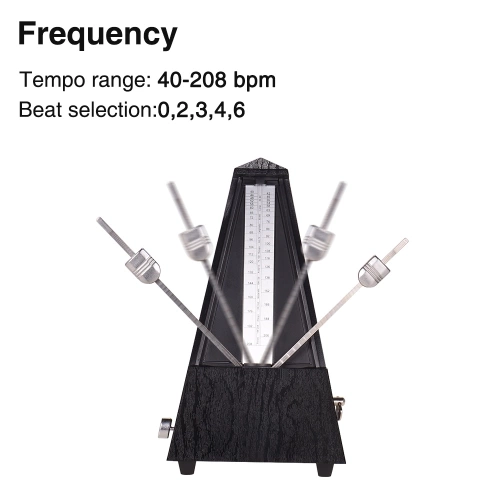 Ammoon Universal Pyramid Mechanisches Metronom ABS Material für Gitarre Violine Klavier Bass Musikinstrument Übungswerkzeug für Anfänger