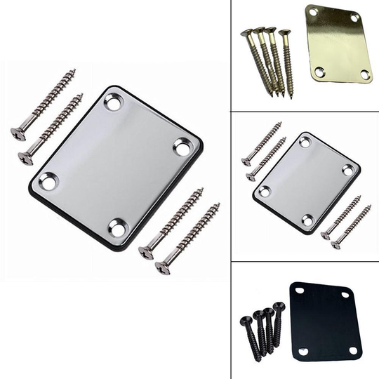 1 Pc Professionele Staal Elektrische Metalen Schroef Hals Plaat St Elektrische Gitaar Vierkante Piano Hals Lichaam Aansluiten Stalen Plaat