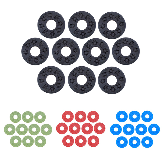 Pak Van 10 Gitaar Bas Strap Blok Rubber Veiligheid Strap Lock Washer Pakking