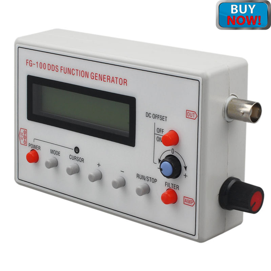 FG-100 Dds Signaal Generator Frequentie Teller 1Hz-500 Khz Sinus/Driehoeken, en Zaagtandgolf Verstelbare Frequentie Amplitude
