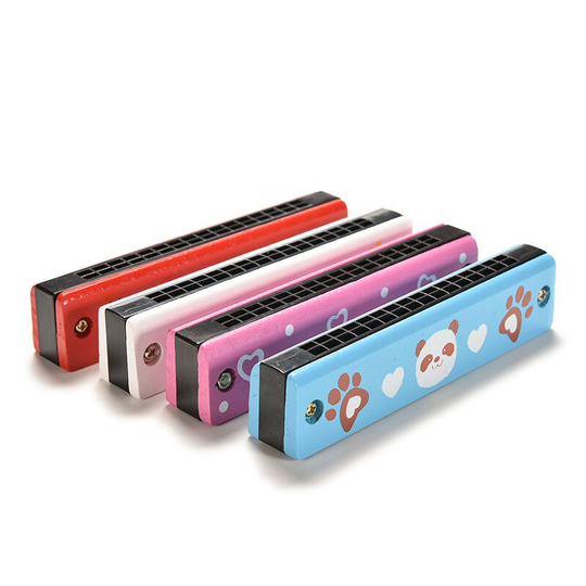 1Pcs Cartoon Gedrukt Harmonica 16 Gaten Muziekinstrumenten Accessoires Houtblazers