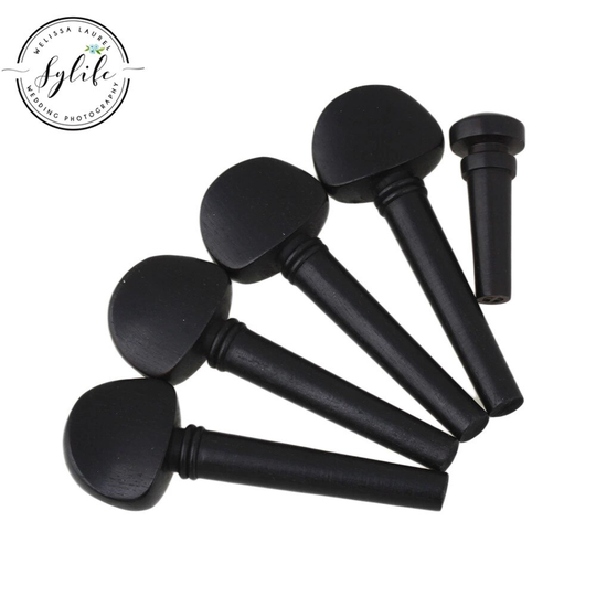 Top Model Ebbenhout 4/4 Viool Stemsleutels, Endpin Set