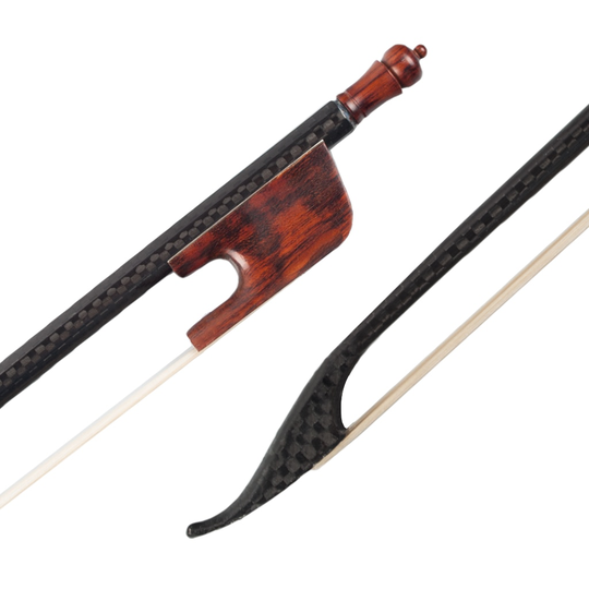 Barokke Stijl 4/4 Viool Fiddle Boog Carbon Fiber Ronde Stok Snakewood Kikker Wit Paardenhaar Goed Uitgebalanceerd