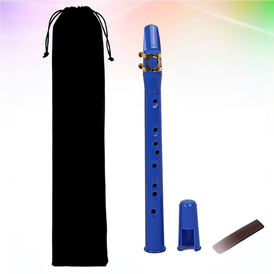 Pocket Sax Mini Draagbare Saxofoon Kleine Saxofoon Met Draagtas Houtblazers Instrument Muzikale Accessoires (Blauw)