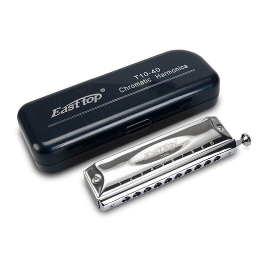 Verbeterde Easttop Chromatische Harmonica 10 Hole Harp Armonica Cromatica Mond Ogan gaita professionele muziekinstrument T1040