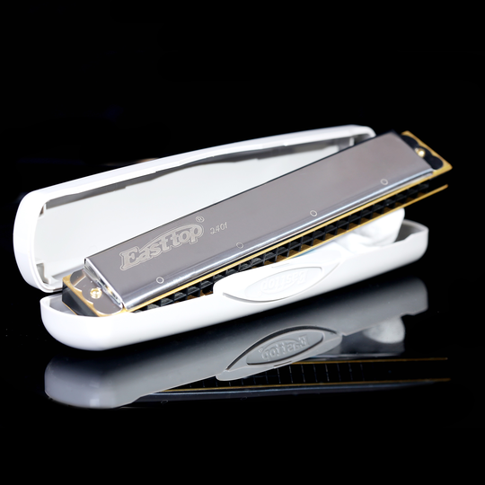 Easttop T2401 Polyfone Harmonica Zilver 24-Hole C-Tone Monofone Hoge Kosteneffectieve Harmonica Geschikt Voor Student beginners