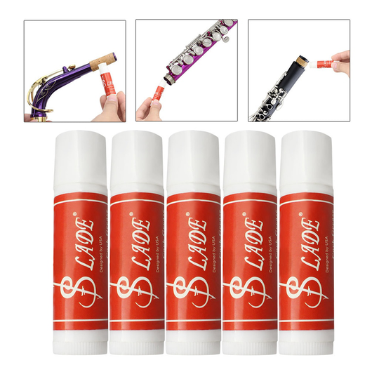5Pcs Kurk Vet Lippenstift Stijl Voor Klarinet Saxofoon Hobo Smeren Accessoires Houtblazers Muziekinstrument Onderdelen