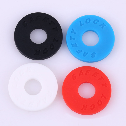 2Pcs Gitaarband Blok Rubber Veiligheid Lock Washer Akoestische Elektrische Gitaar Bas Ukulele Accessoires